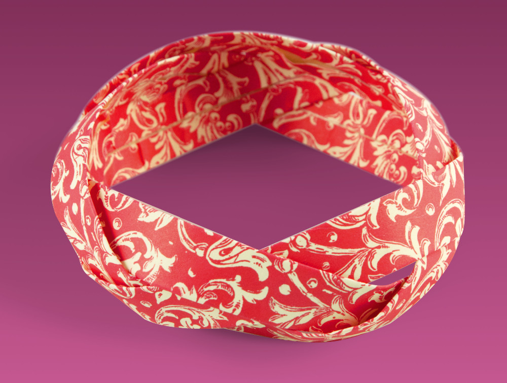 MrLO Glücksband Rot mit floralem Ornament